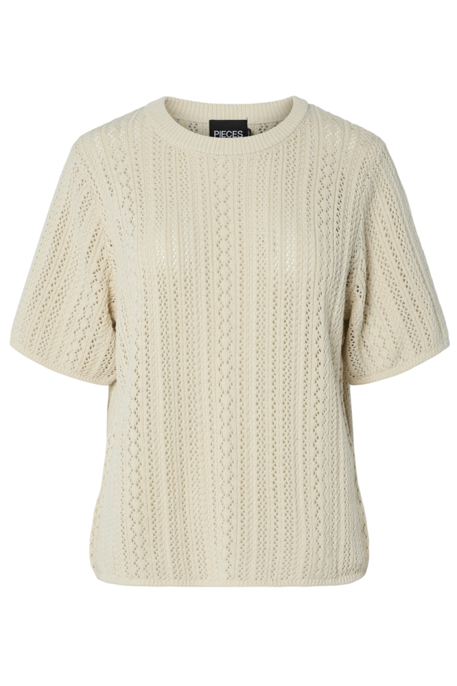PCNUKA SS O-NECK KNIT NOOS BC 17158293 BIRCH